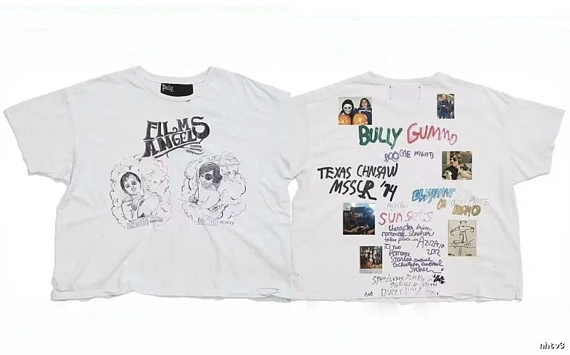 Paly Hollywood Graffiti Street Style White T-Shirt