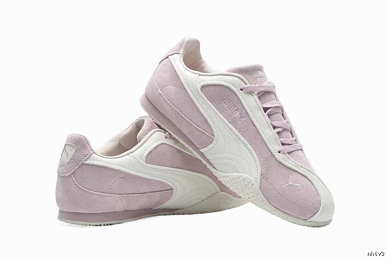 PUMA Retro Pink and White Athletic Shoes