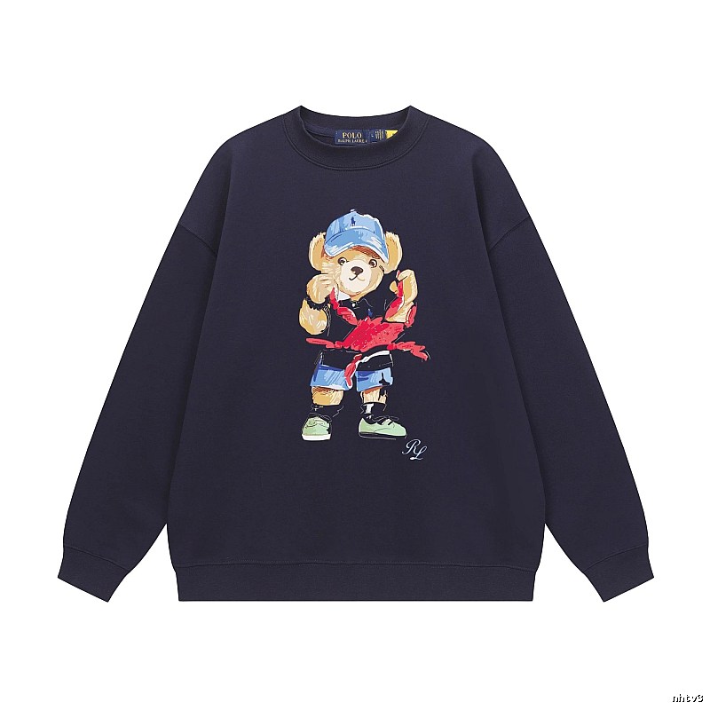 Ralph Lauren bear print navy blue sweatshirt