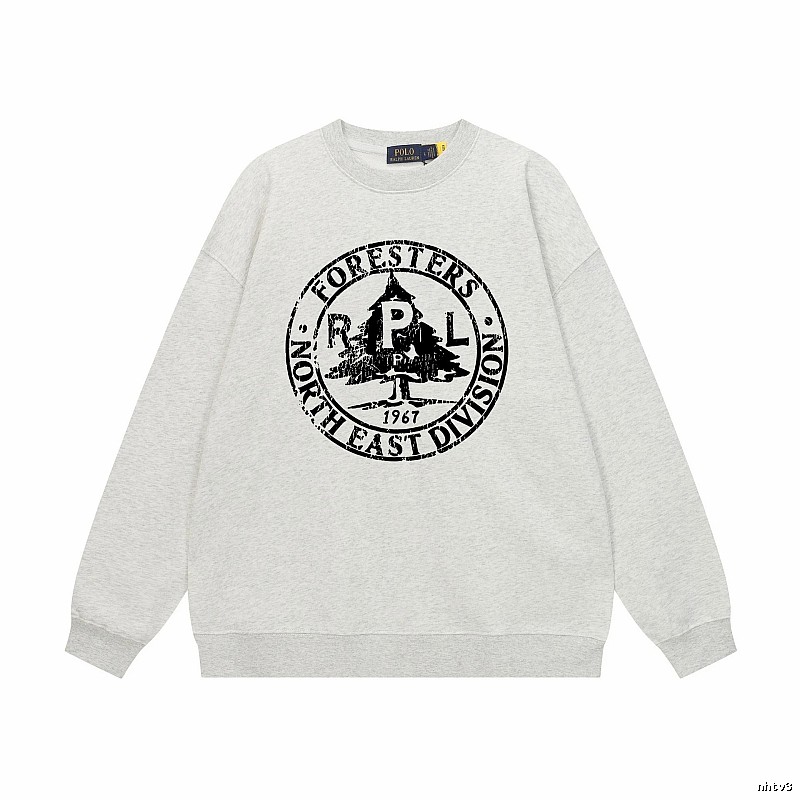 Ralph Lauren grey-toned retro-style sweatshirt