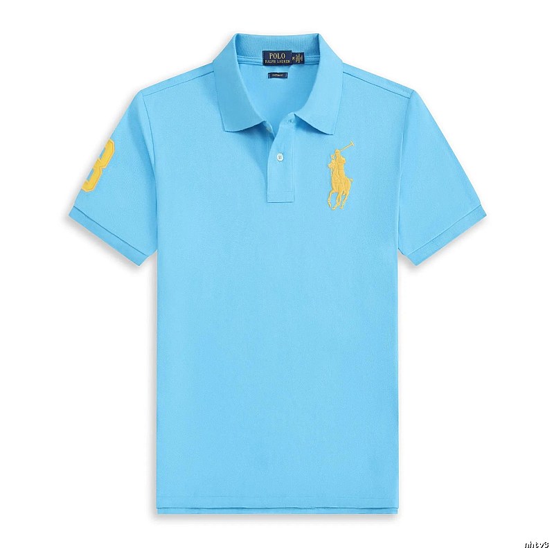 Ralph Lauren Polo series blue short-sleeved shirts