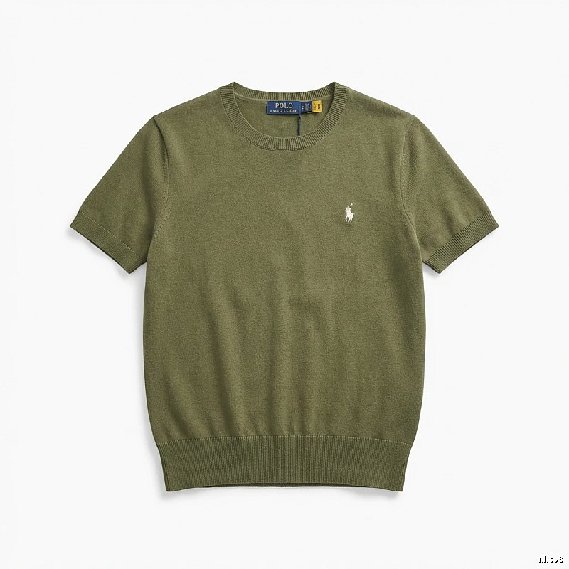 Ralph Lauren Polo Series Simple Style Olive Green Knitwear