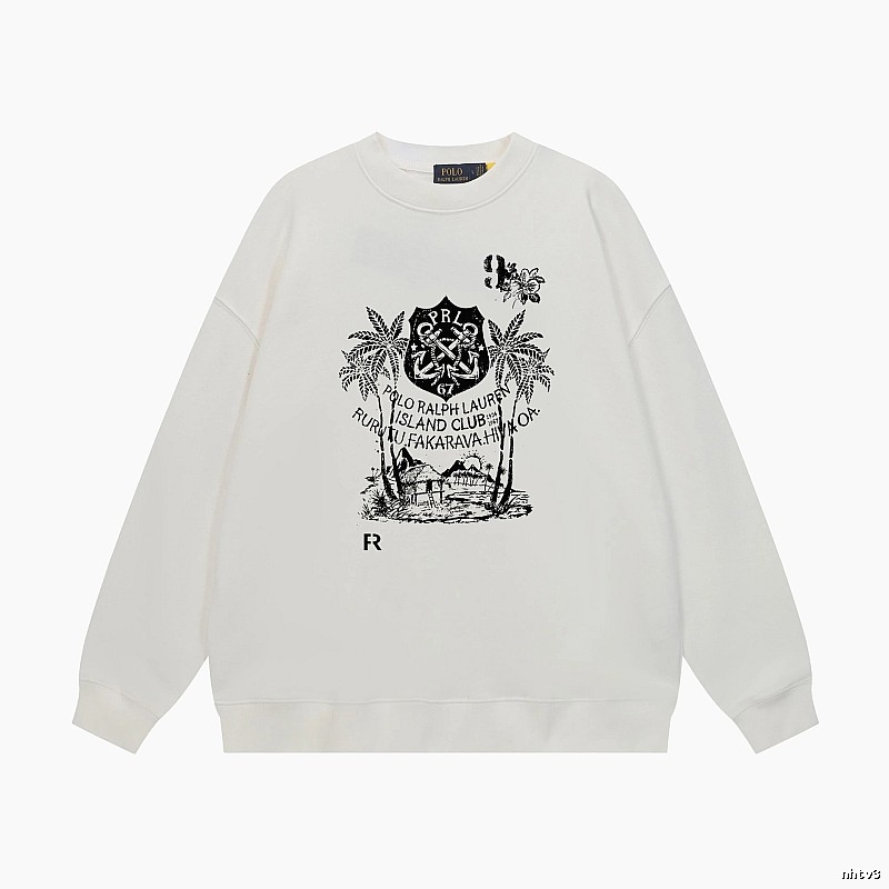 Ralph Lauren retro-style white sweatshirt