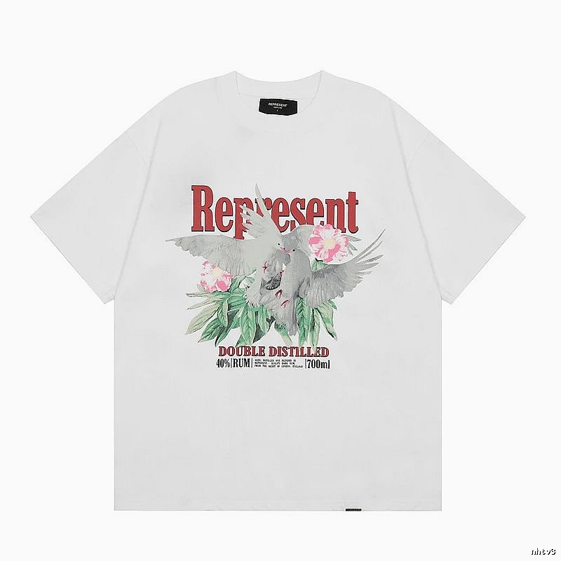 Represent Pigeon Vintage Style White T-shirt