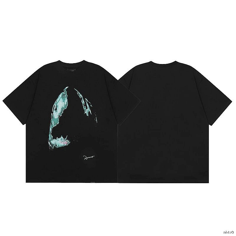 Represent Shark Print High Street Style Black T-Shirt