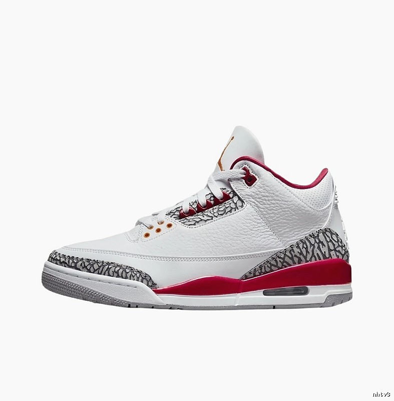 Retro Style White and Red Jordan AJ3 Shoes