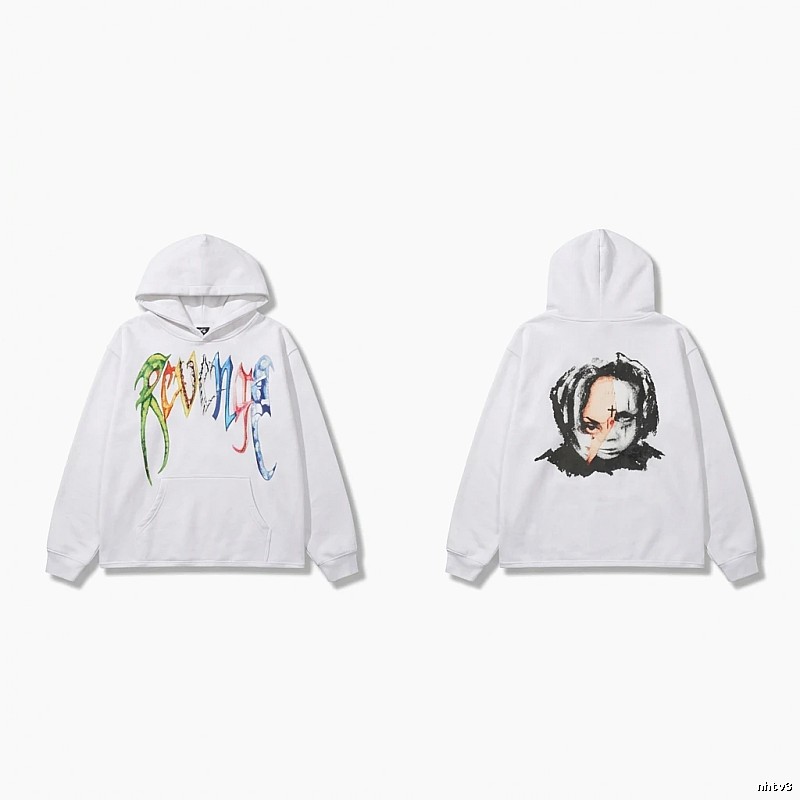 Revenge Colorful Graffiti Style White Hoodie