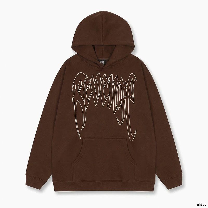 Revenge Gothic Style Dark Coffee Hoodie
