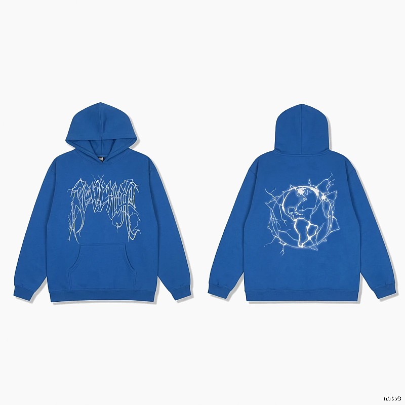 Revenge Lightning Wind Blue Hoodie