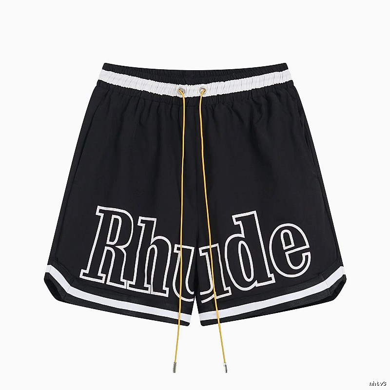 RHUDE lettered sporty shorts