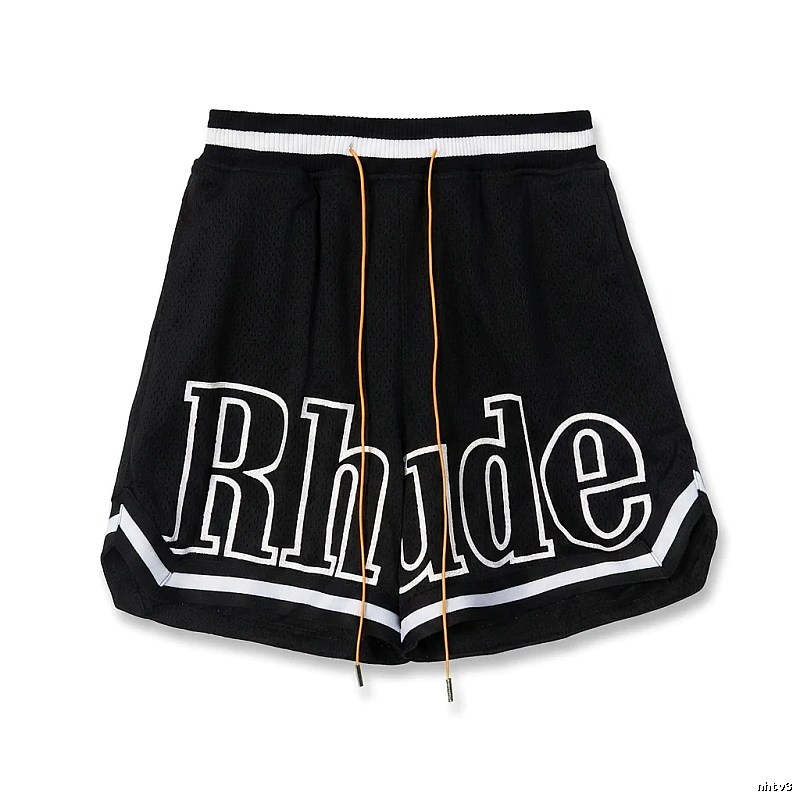 RHUDE sporty black shorts