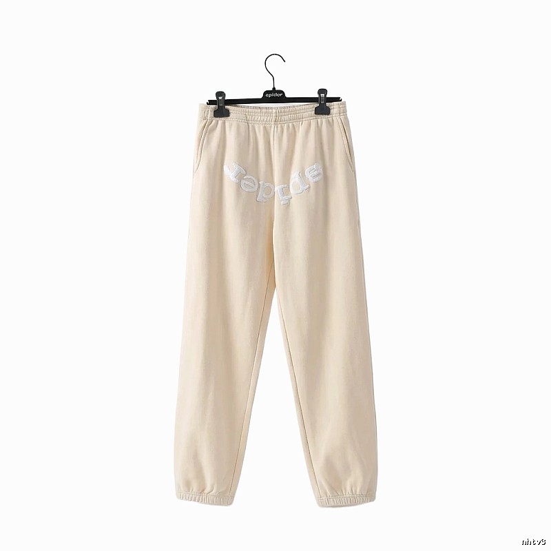 Sp5der casual style beige sweatpants