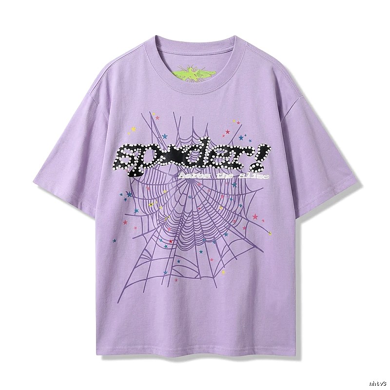 Sp5der Cobweb Style Light Purple T-shirt