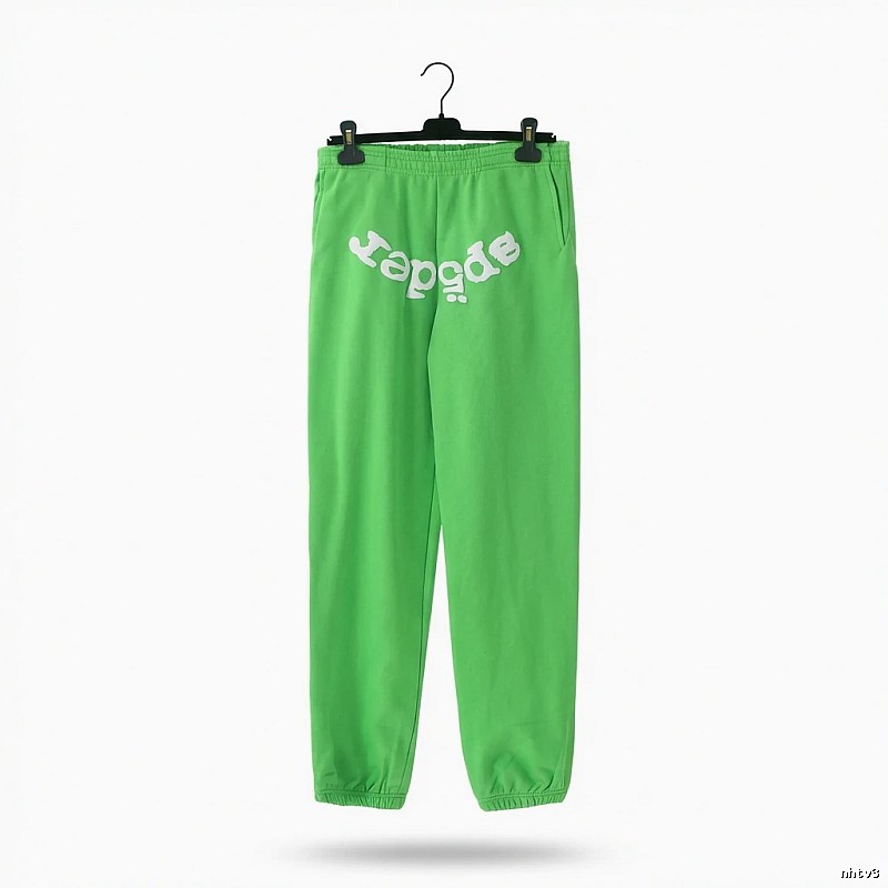 Sp5der Fluorescent Green Trendy Pants