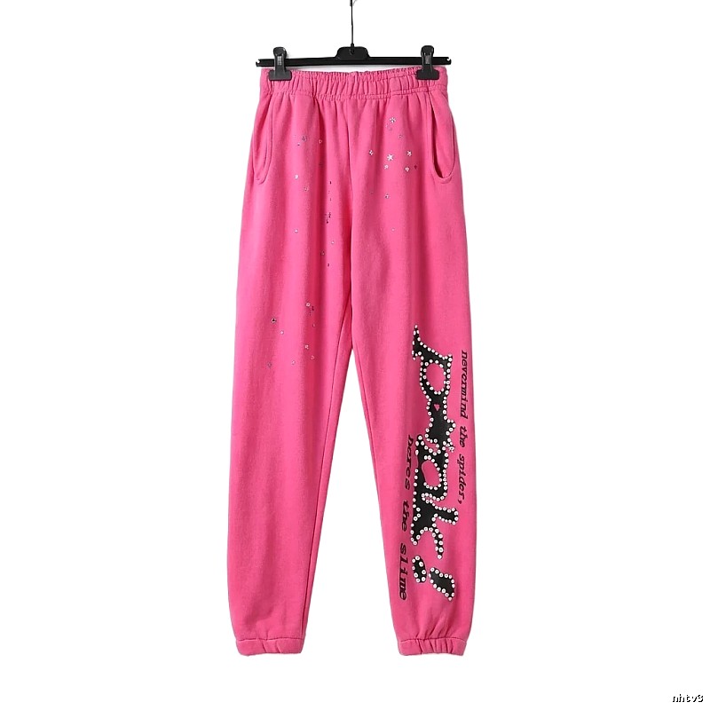 Sp5der printed trendy and cool style pink pants