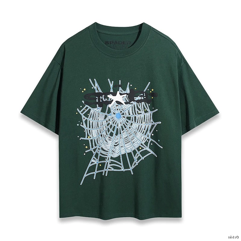 Sp5der Spider Web Print Short-Sleeve T-Shirt