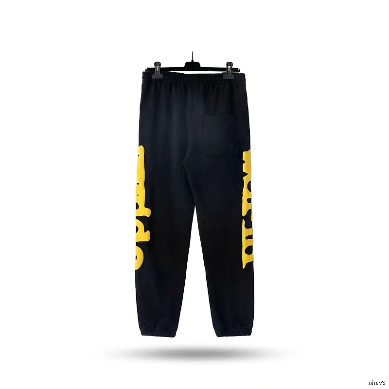 Sp5der trendy and cool black and yellow sweatpants