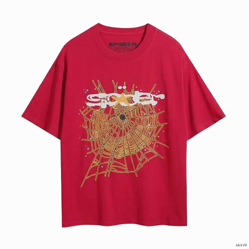 Sp5der Trendy Style Red T-shirt