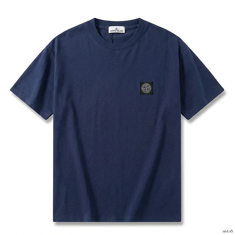 Stone Island basic dark navy blue T-shirt