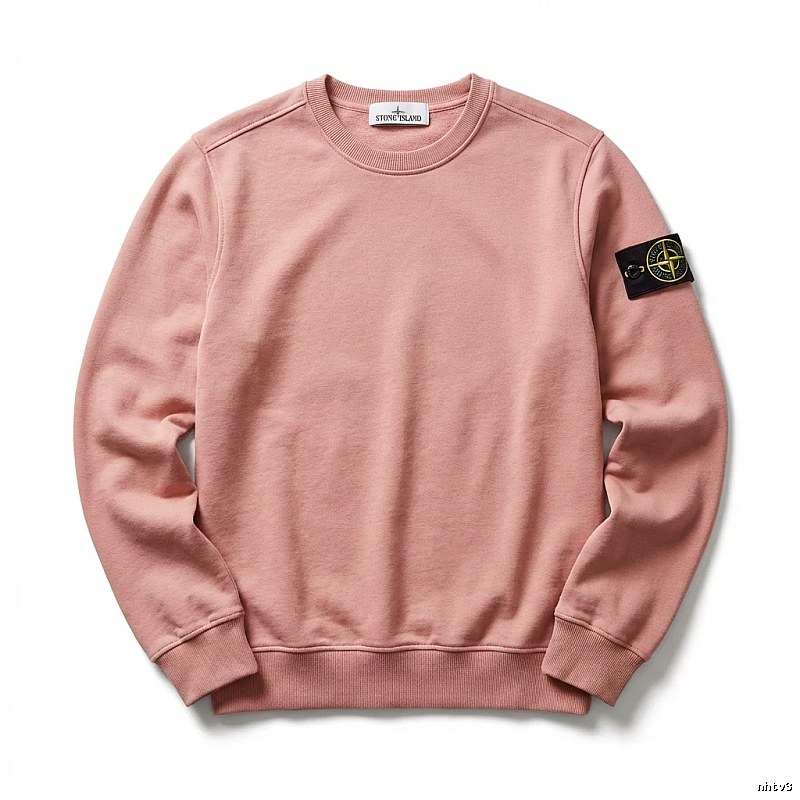 Stone Island basic simple style pink sweatshirt