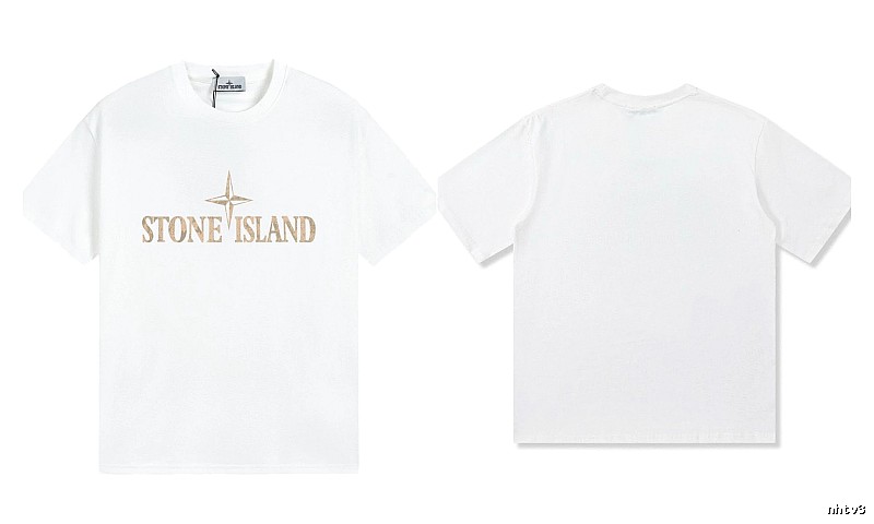 Stone Island Classic Street Style White Short Sleeve T-Shirt