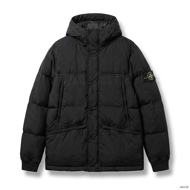 Stone Island functional style black down jacket