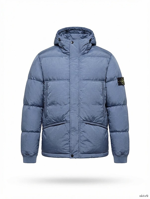 Stone Island series trendy brand light blue down jacket