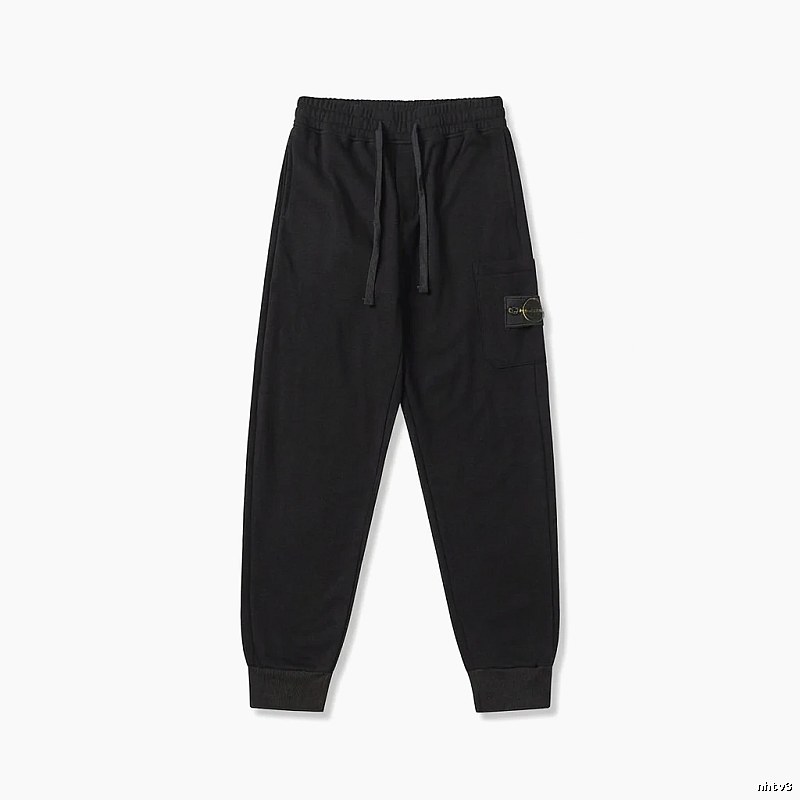 Stone Island workwear-style black sweatpants