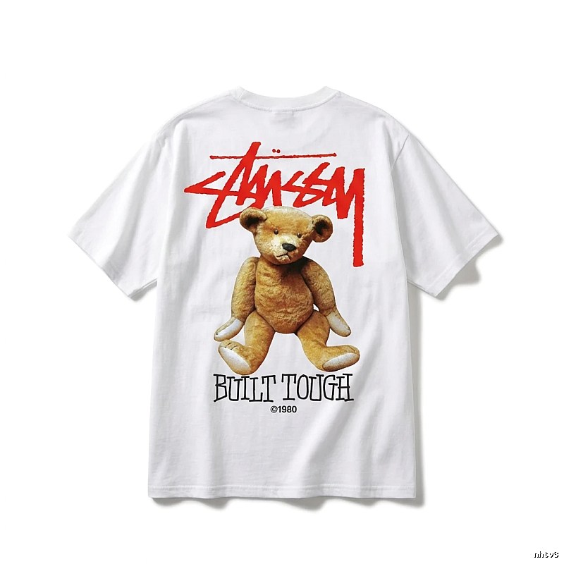 Stussy Bear Print White T-shirt