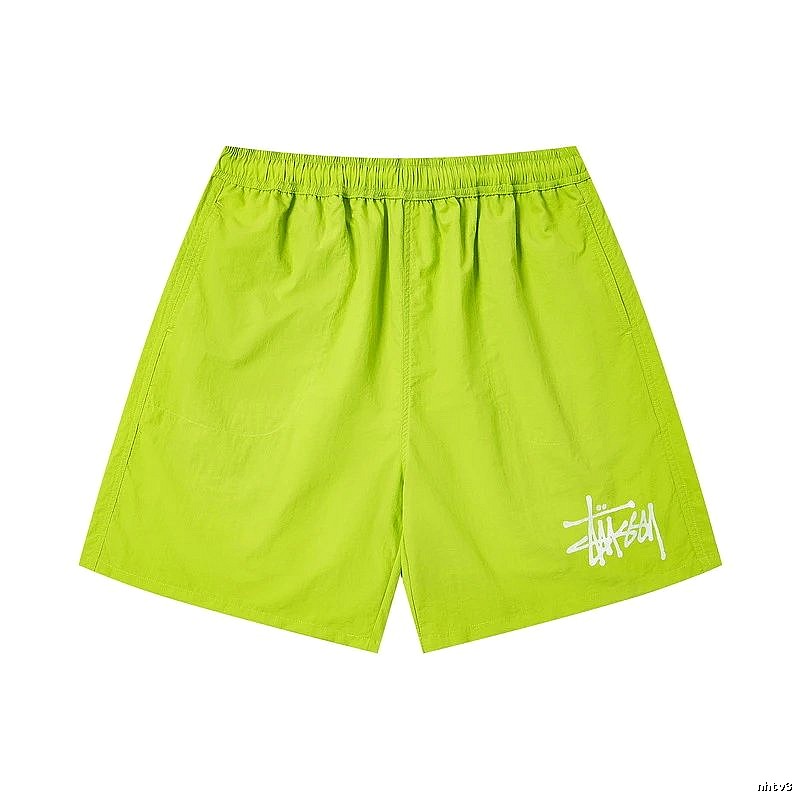 Stussy Classic Logo Street Style Fluorescent Green Shorts