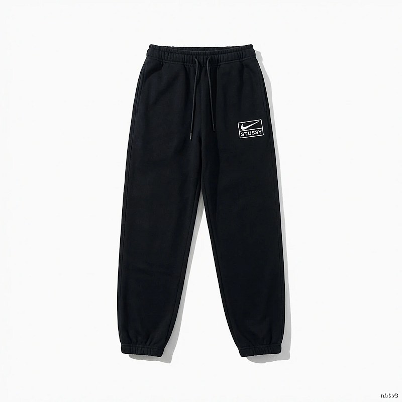 Stussy Co-branded Casual Black Sweatpants