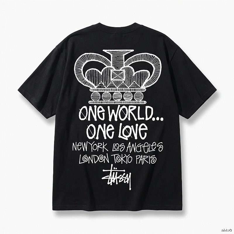 Stussy Crown Print Black T-shirt