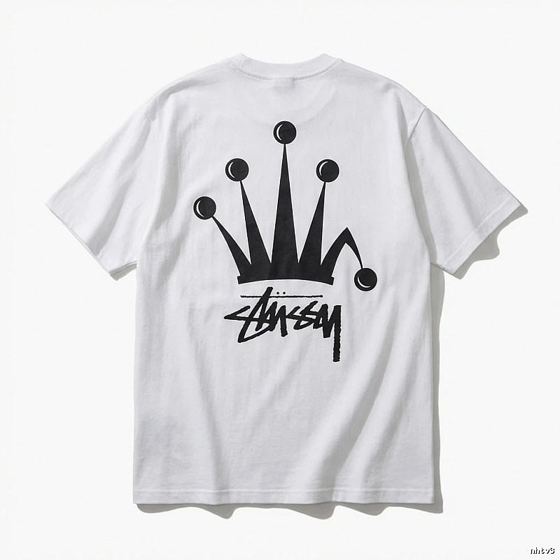 Stussy Crown Trendy and Cool Style White T-shirt
