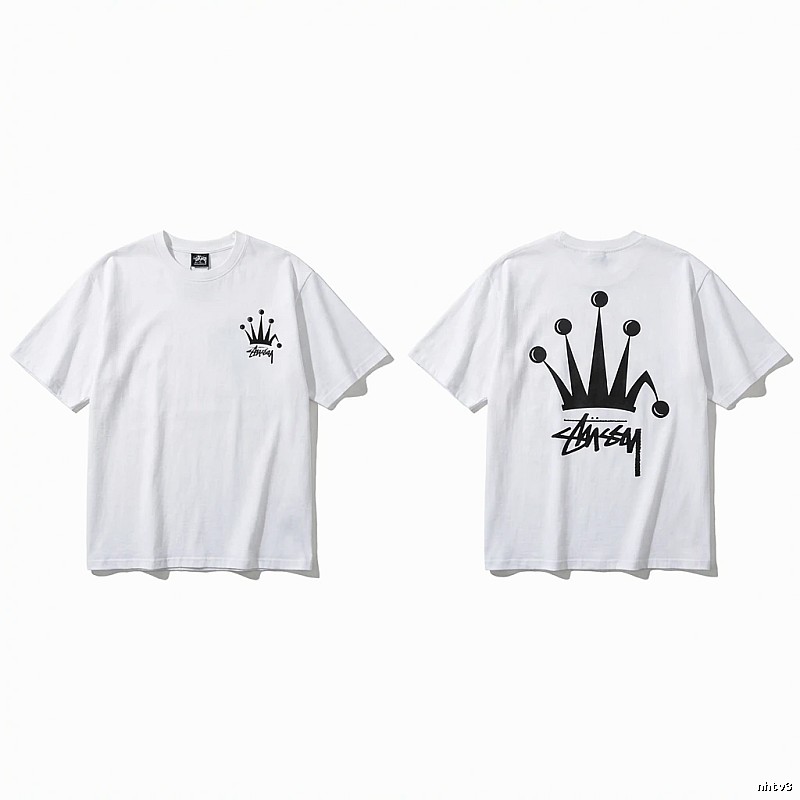 Stussy Crown Trendy Brand White T-shirt