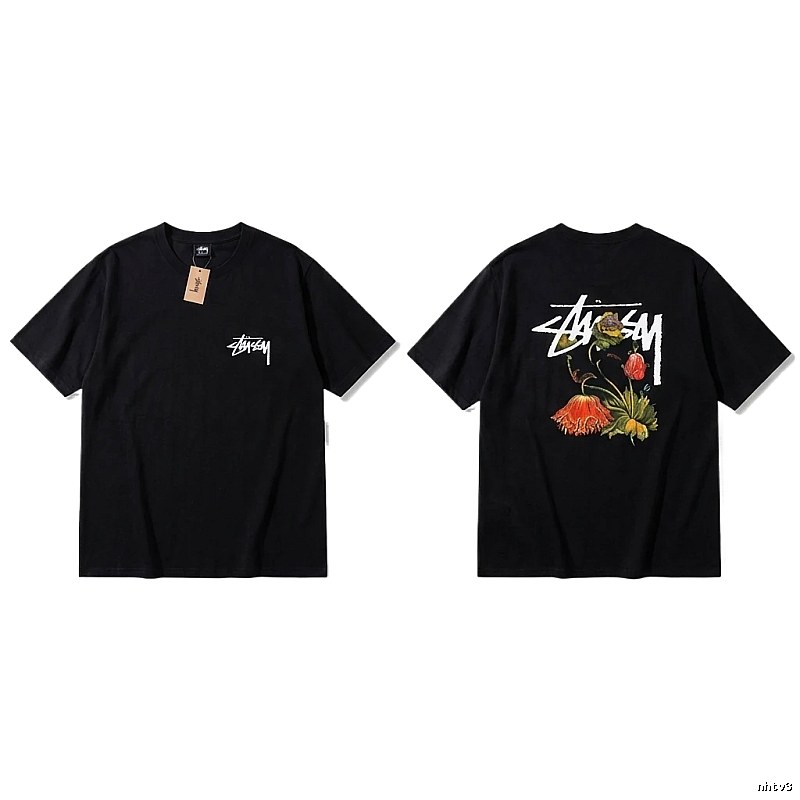 Stussy Floral Style Black T-shirt