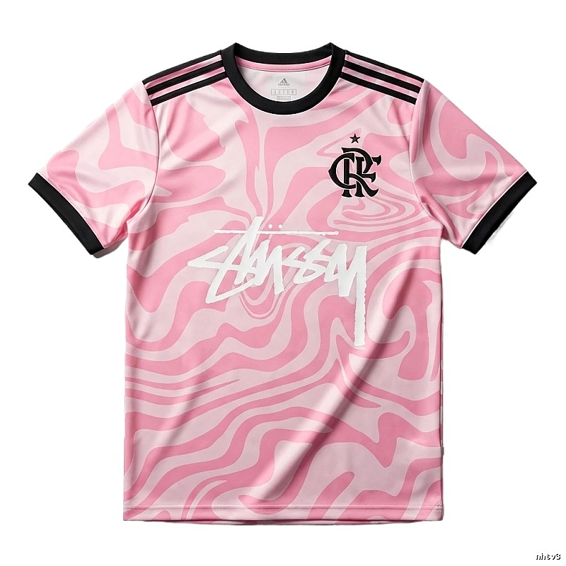 Stussy graffiti-style pink T-shirt