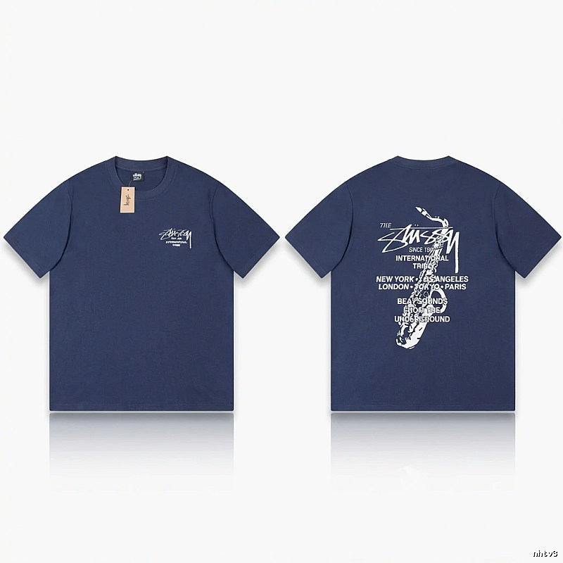 Stussy International Tribal Style Navy Blue T-shirt