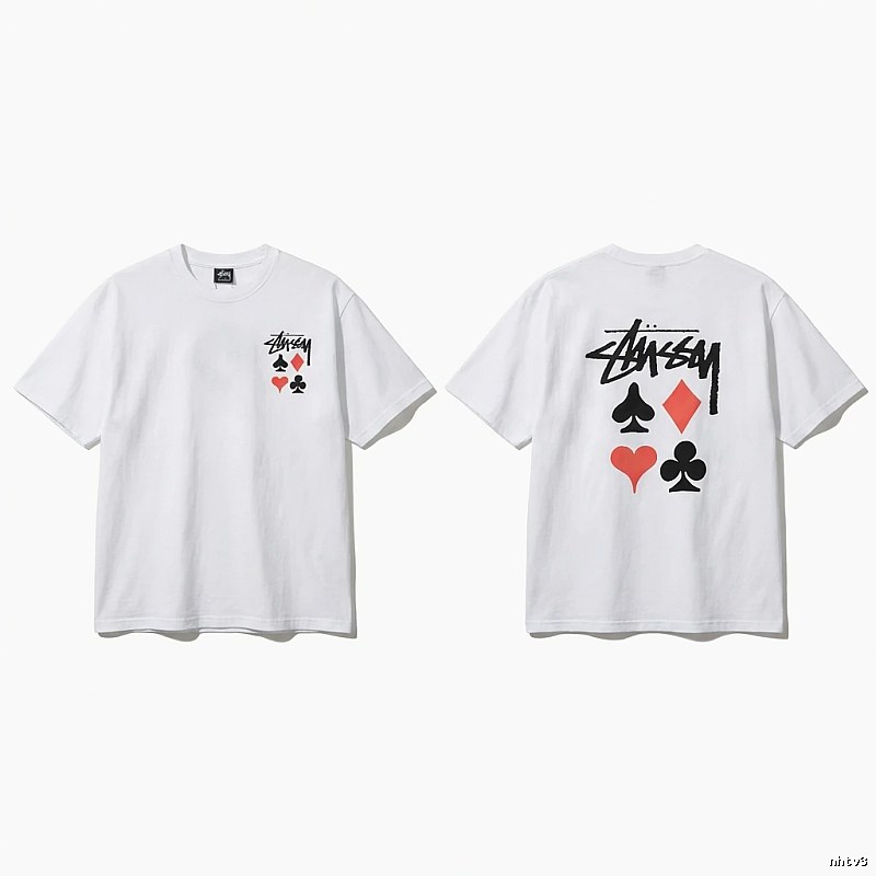 Stussy Playing Card Style White T-Shirt