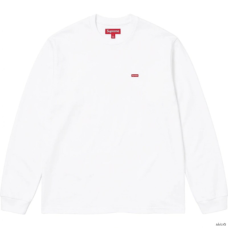 Supreme basic simple white long-sleeve