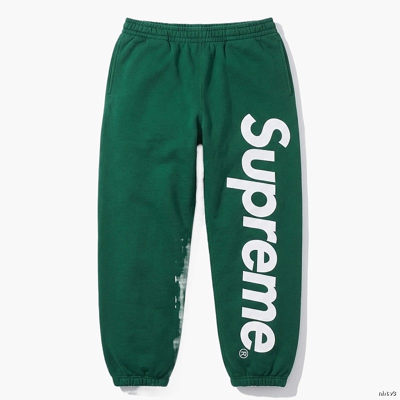 Supreme Basic Style Casual Dark Green Sweatpants