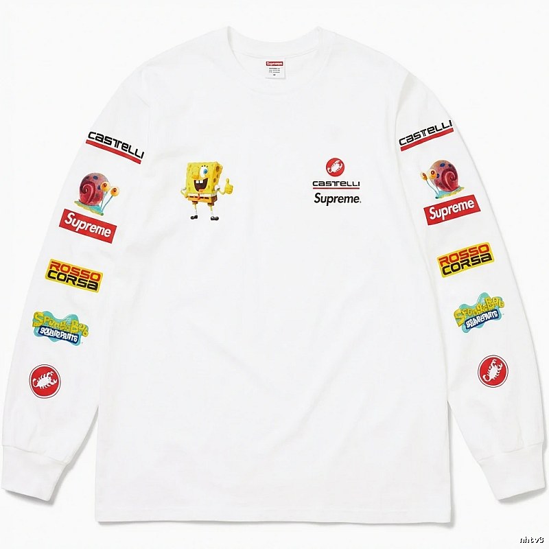 Supreme cartoon trendy white sweatshirt