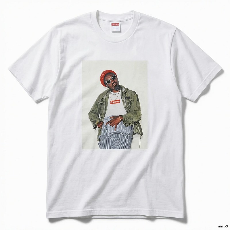 Supreme character print style white T-shirt