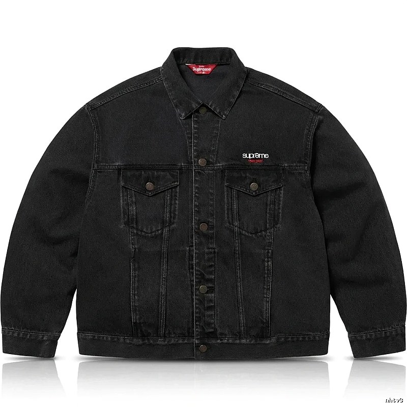 Supreme denim-style black jacket