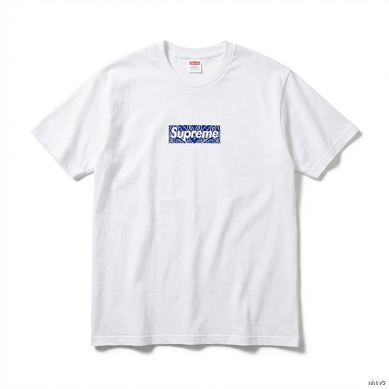 Supreme Print Simple White T-shirt