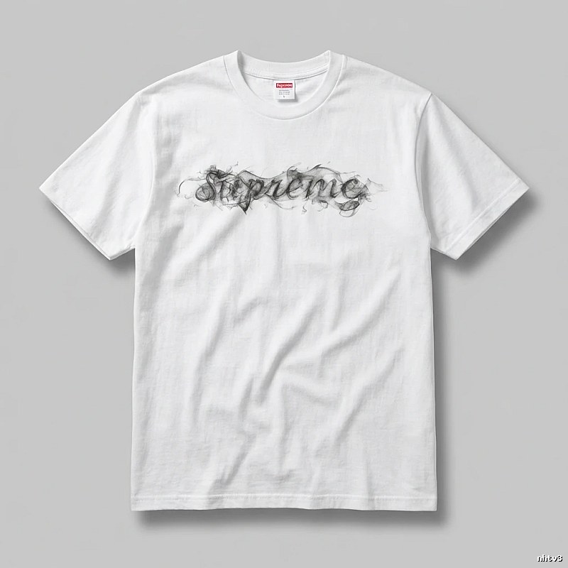 Supreme Smoke Style White T-shirt