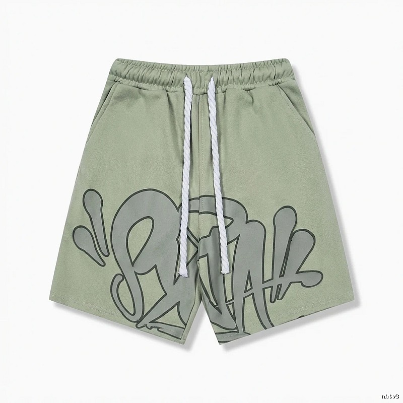 SynaWorld Graffiti Style Ash-Green Shorts