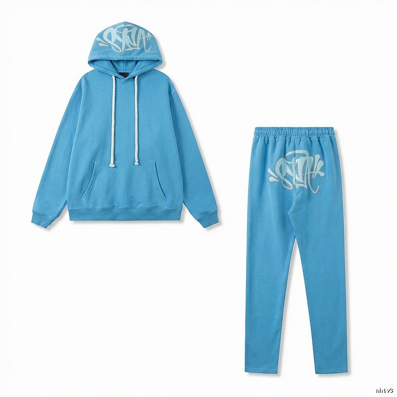 SynaWorld Graffiti Style Light Blue Suit