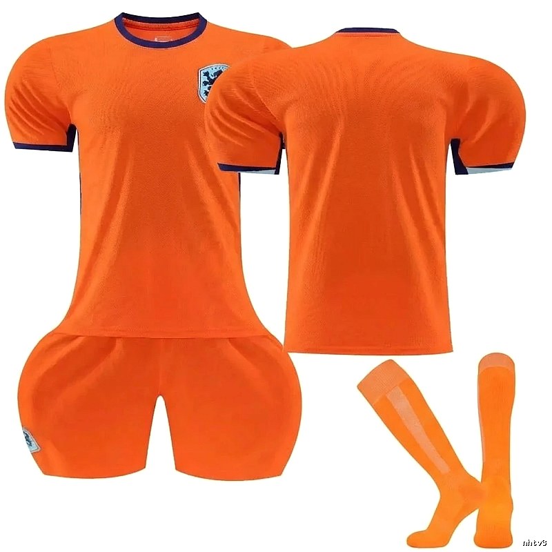 The orange sports suits of the Dutch team.