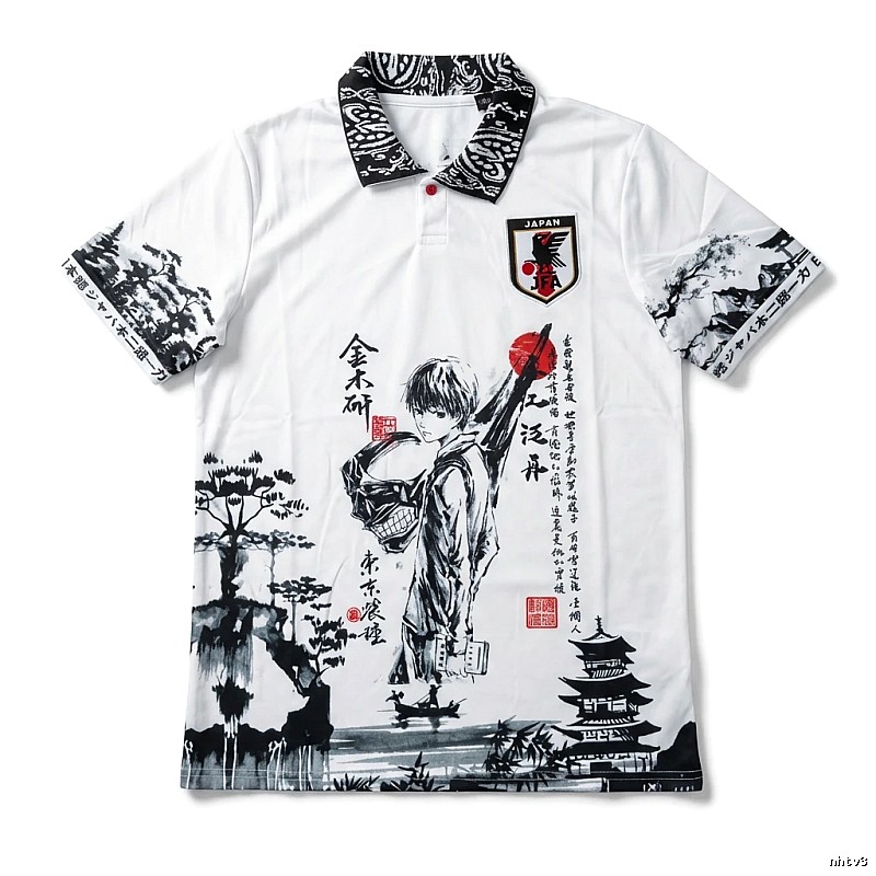 Tokyo Ghoul Ink-wash Style White Polo Shirt