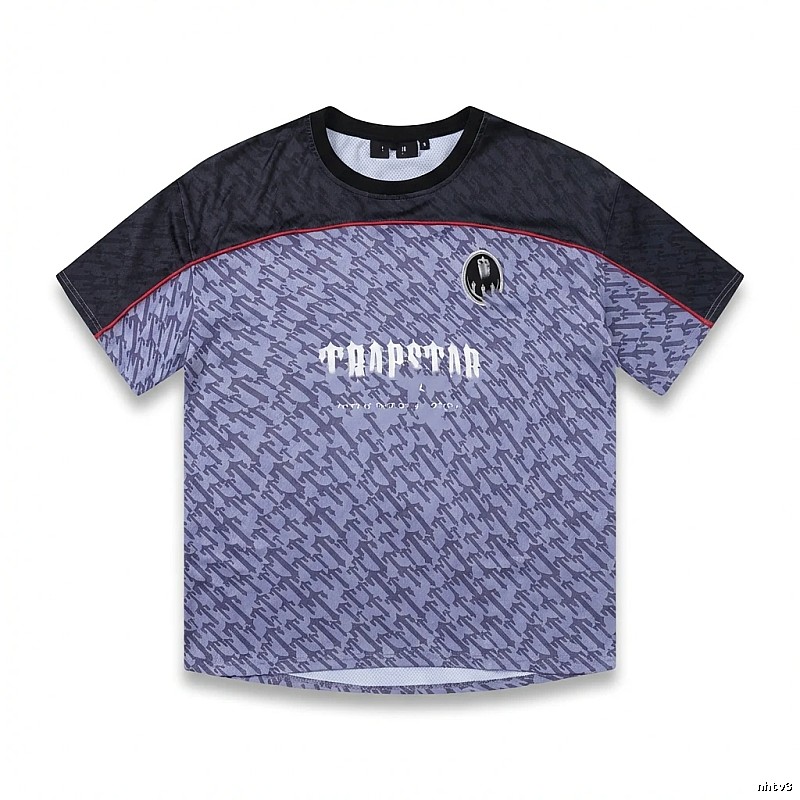 Trapstar Dark Purple and Black Short-sleeve